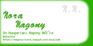 nora magony business card